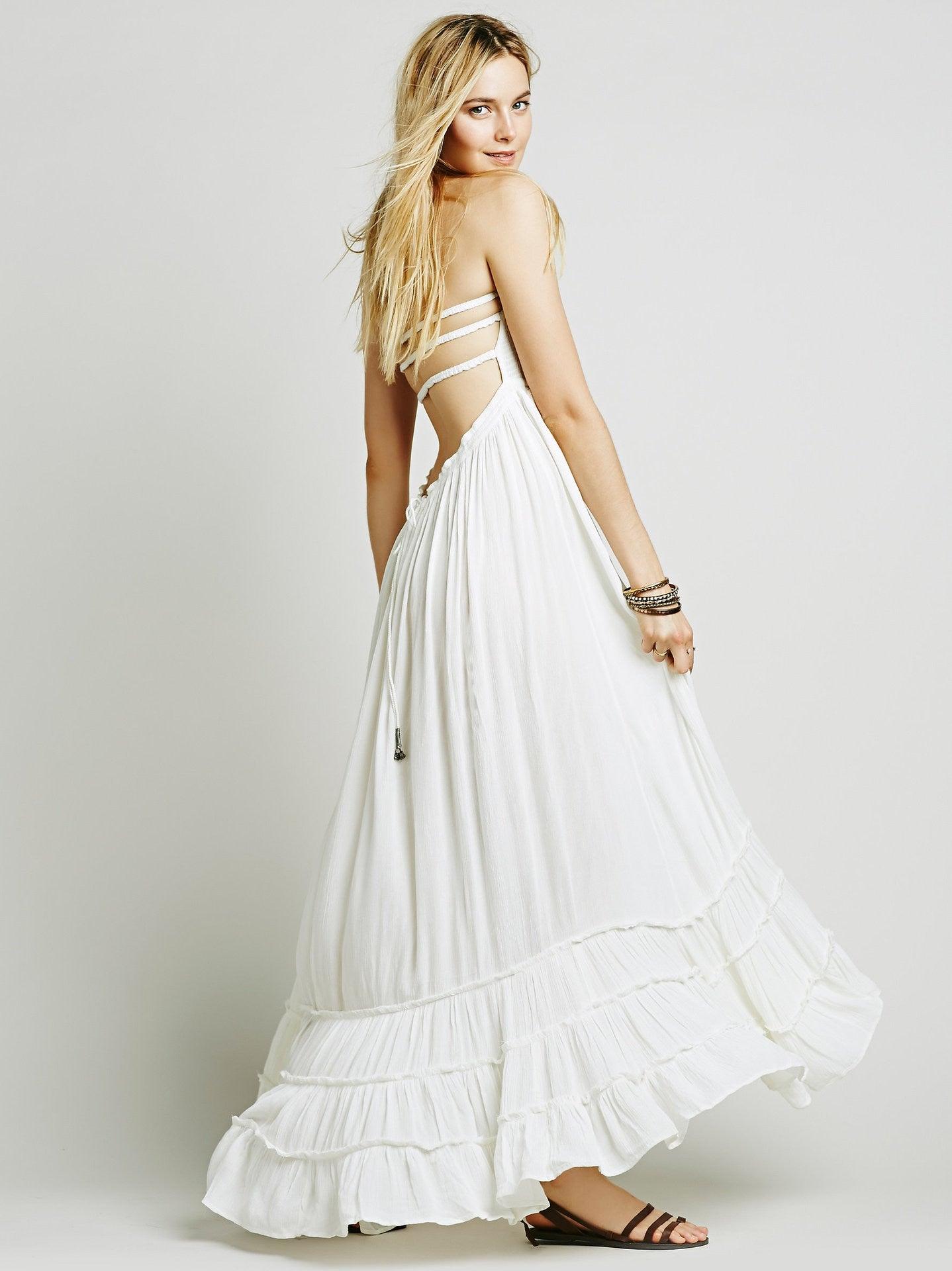 Boho Chic Long Backless Dress Dresses - The Burner Shop