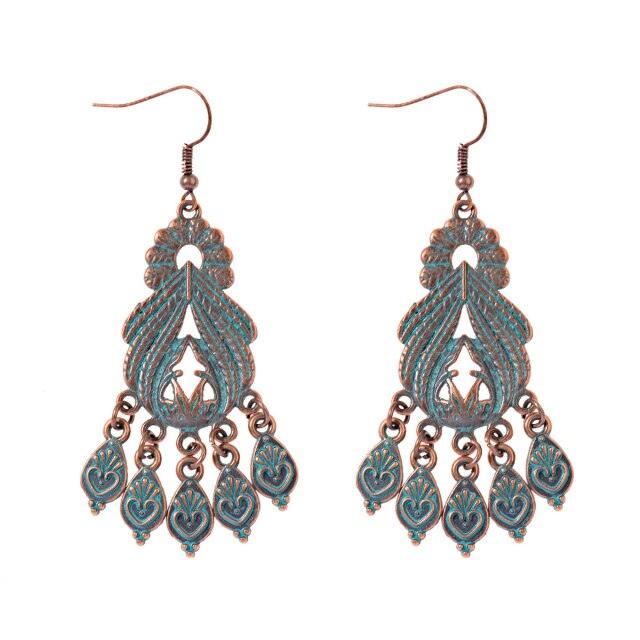 Boho Chic Long Chain Dangle Earrings Earrings - The Burner Shop