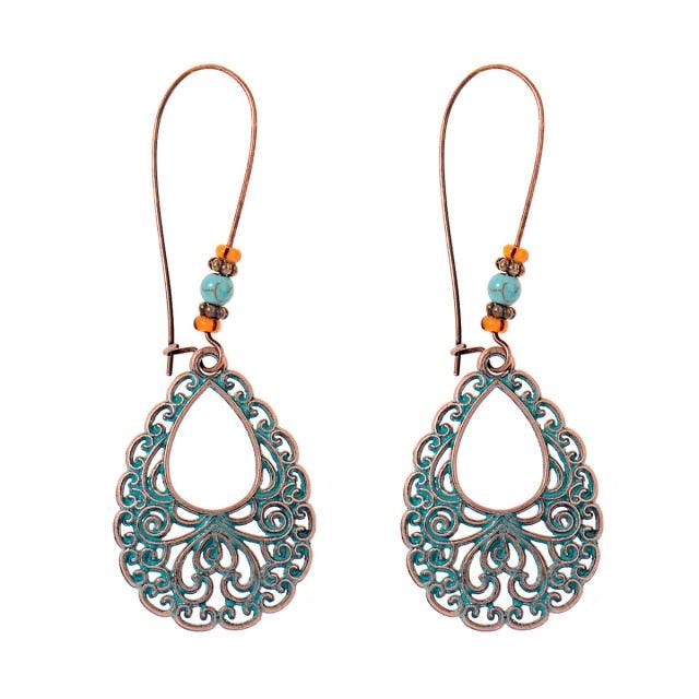 Boho Chic Long Chain Dangle Earrings Earrings - The Burner Shop