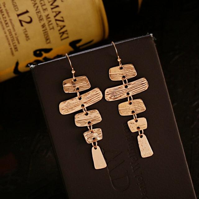 Boho Chic Long Chain Dangle Earrings Earrings - The Burner Shop