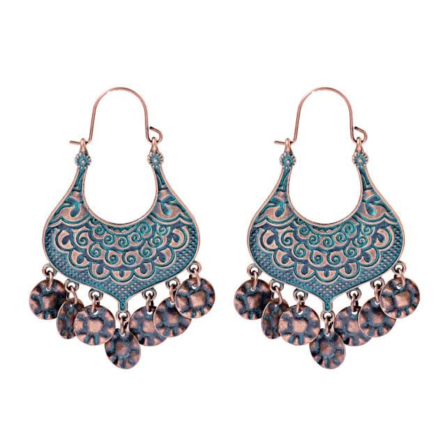 Boho Chic Long Chain Dangle Earrings Earrings - The Burner Shop