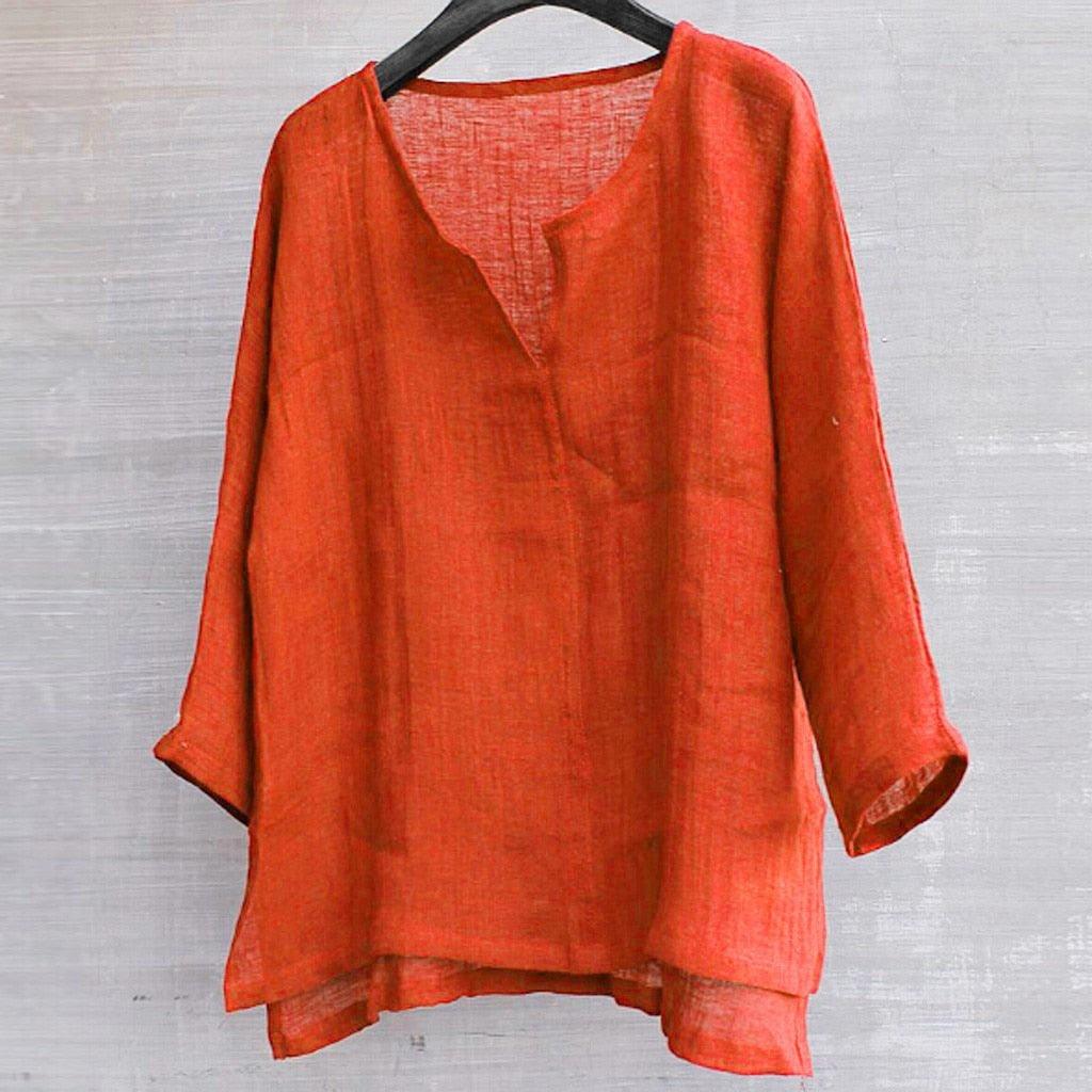 Boho Chic Loose Linen Shirts Shirts - The Burner Shop