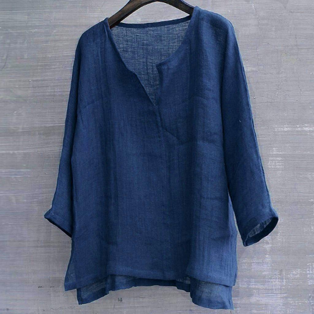 Boho Chic Loose Linen Shirts Shirts - The Burner Shop