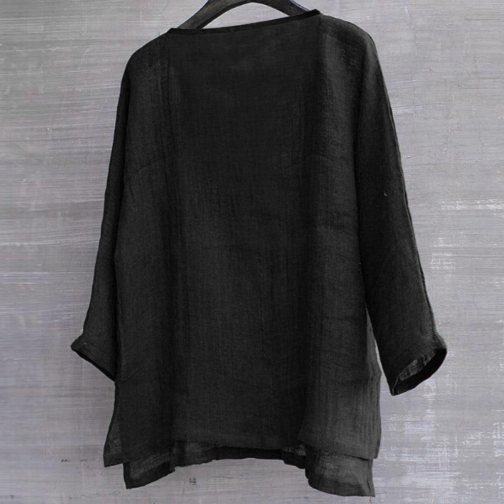 Boho Chic Loose Linen Shirts Shirts - The Burner Shop