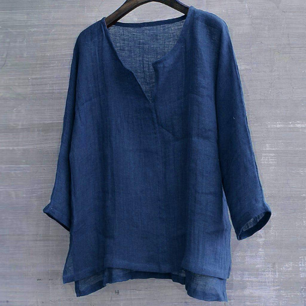 Boho Chic Loose Linen Shirts Shirts - The Burner Shop