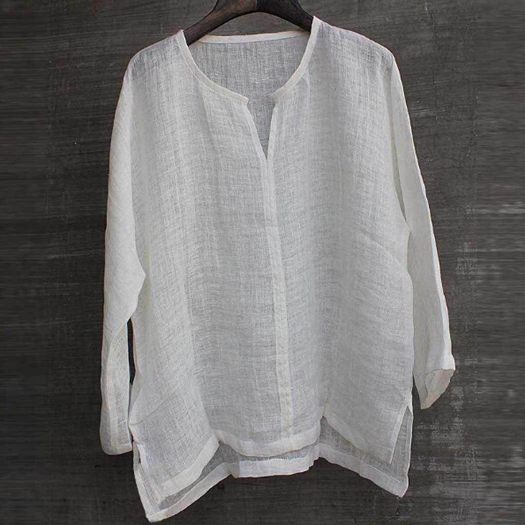 Boho Chic Loose Linen Shirts Shirts - The Burner Shop
