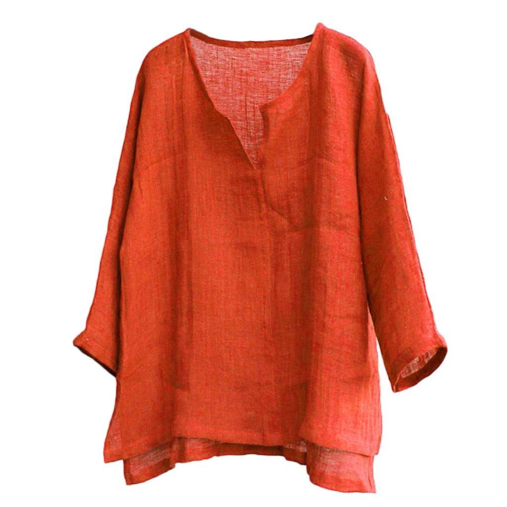 Boho Chic Loose Linen Shirts Shirts - The Burner Shop