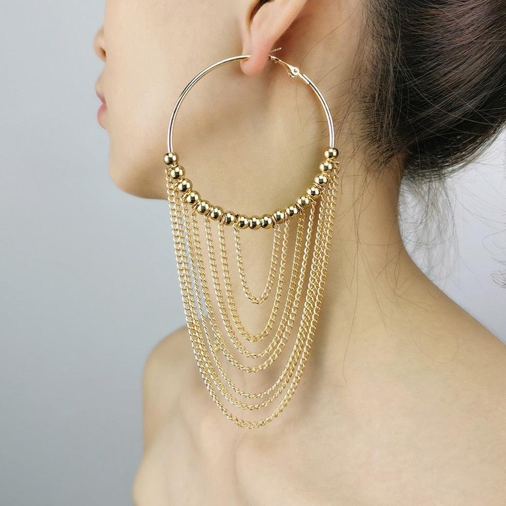 Boho Chic Round tassels Earrings Earrings - The Burner Shop
