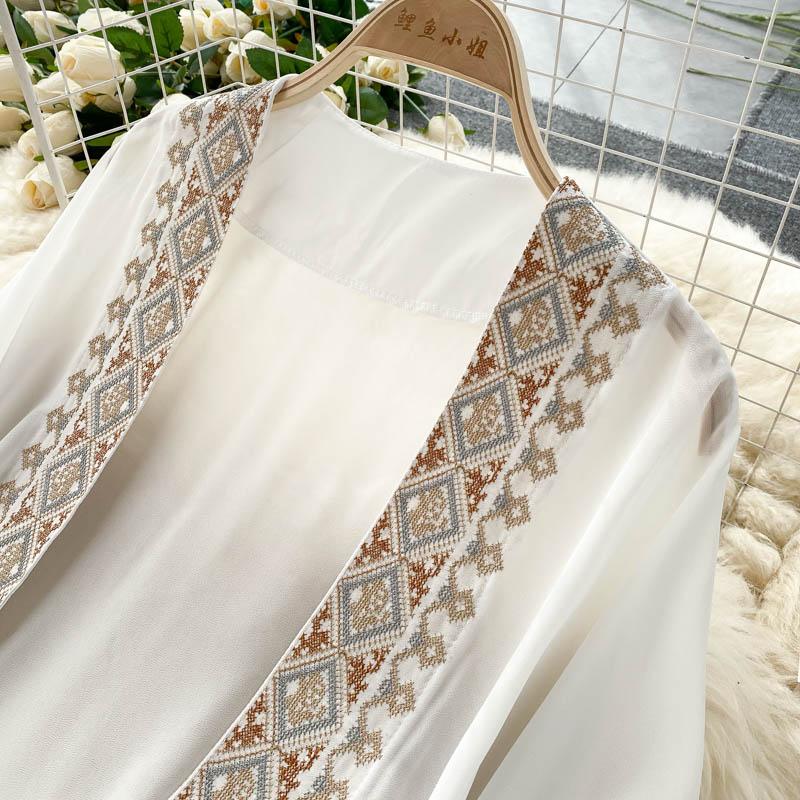 Boho Chiffon Cardigan with Tassels Cardigans - The Burner Shop