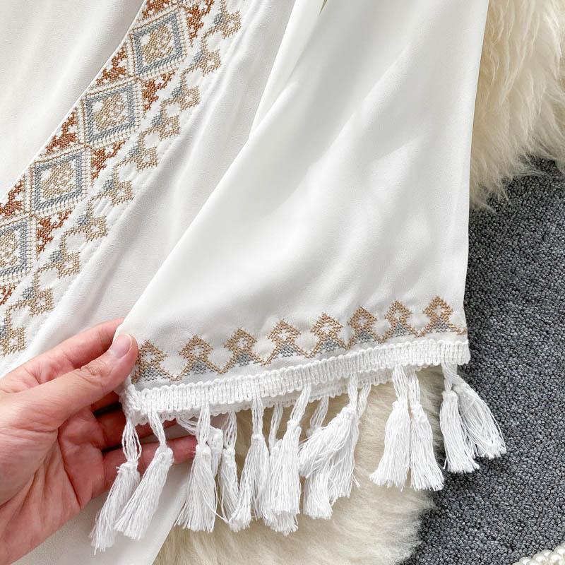 Boho Chiffon Cardigan with Tassels Cardigans - The Burner Shop