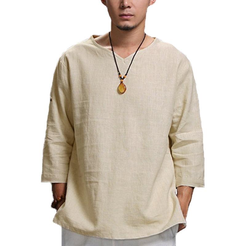 Boho Cotton Loose Shirt Shirts - The Burner Shop