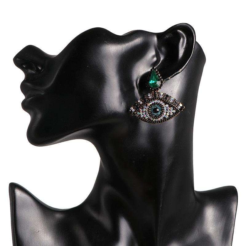 Boho Evil Eye Dangle Earrings Earrings - The Burner Shop