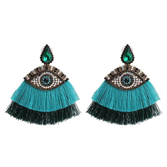 Boho Evil Eye Dangle Earrings Earrings - The Burner Shop