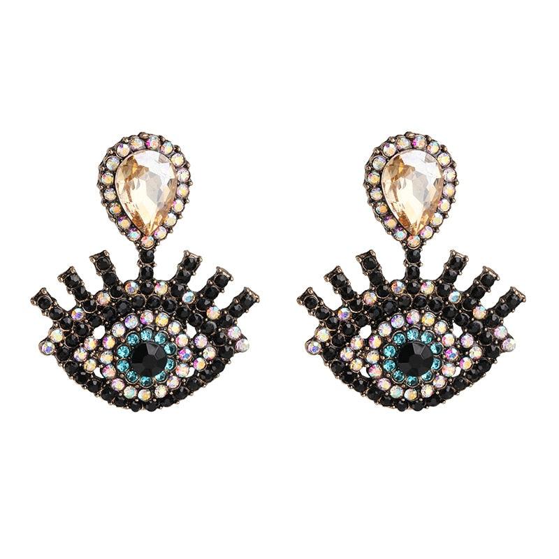 Boho Evil Eye Dangle Earrings Earrings - The Burner Shop