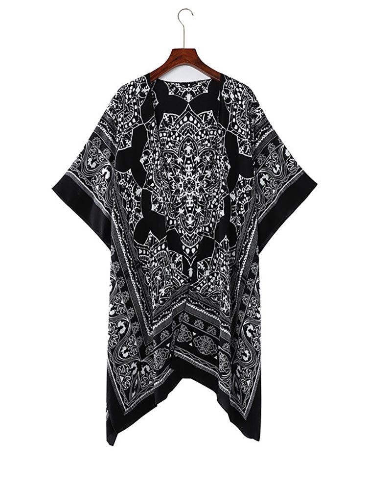 Boho Floral Printed Pattern Cardigan Cardigans - The Burner Shop