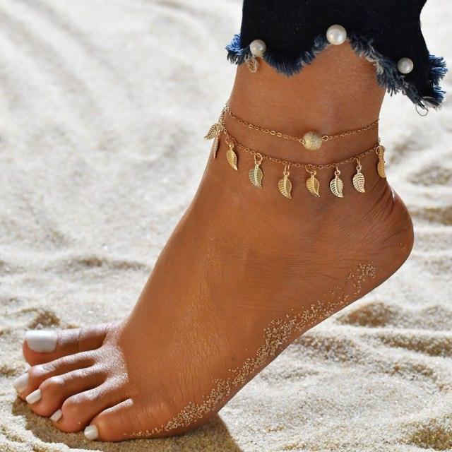 Boho Gold Ankle Bracelets Anklets - The Burner Shop