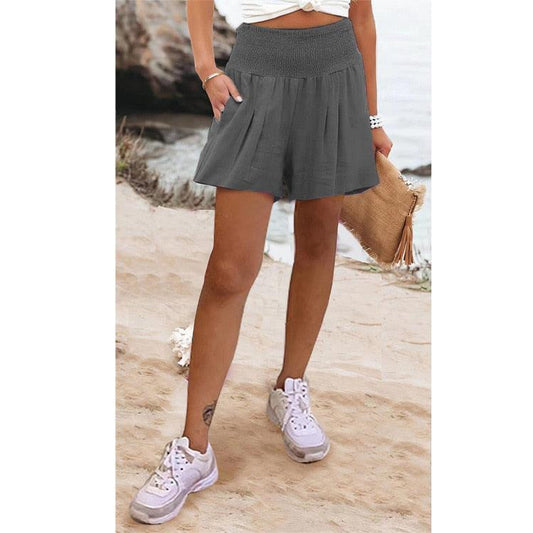 Boho High Waist Casual Shorts Shorts - The Burner Shop