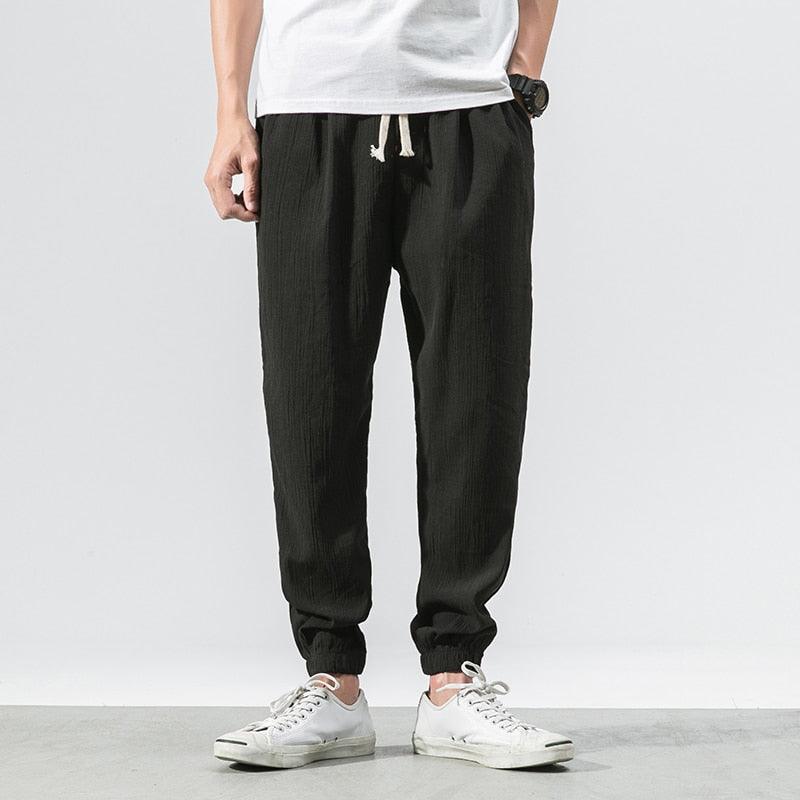 Boho Linen-Cotton Harem Pants Pants - The Burner Shop