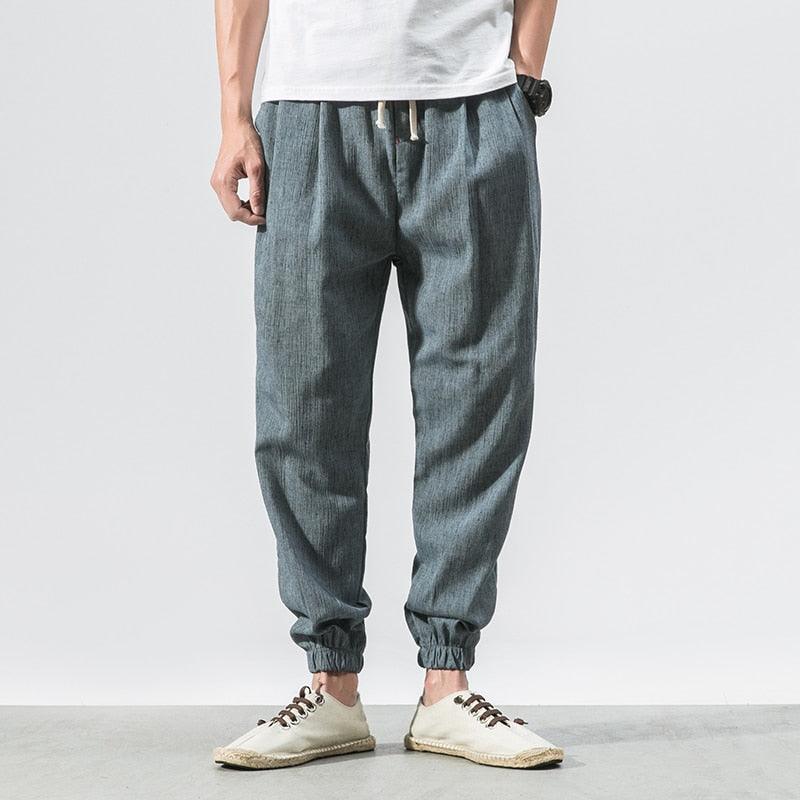 Boho Linen-Cotton Harem Pants Pants - The Burner Shop