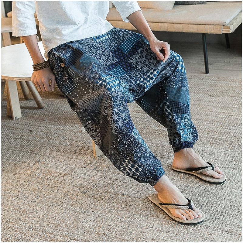 Boho Linen Harem Pants Pants - The Burner Shop