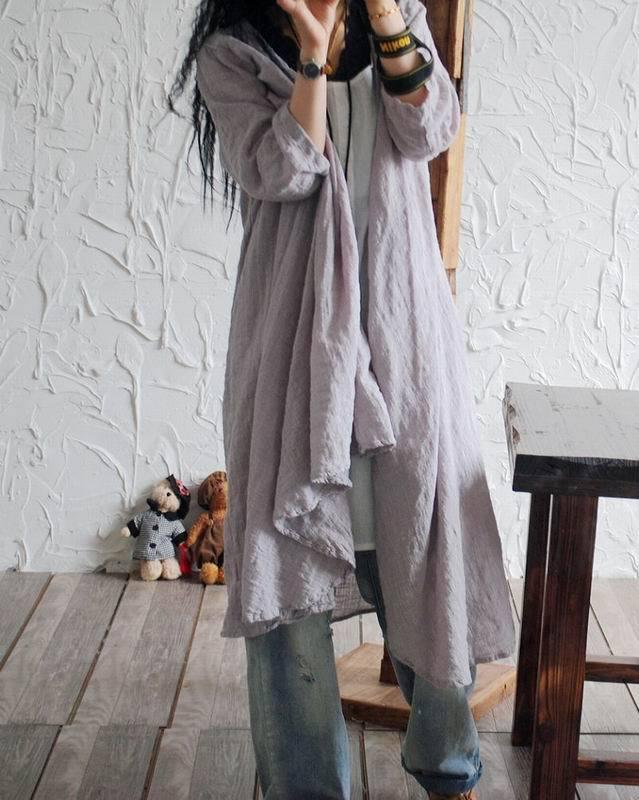 Boho Linen Summer Cardigan Cardigans - The Burner Shop