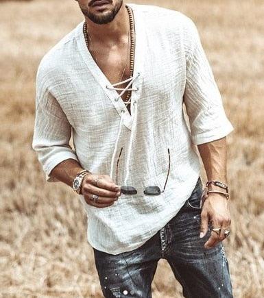 boho dress shirt Boho Organic Cotton Shirt Elegant Men Shirt Boho Off White Shirt