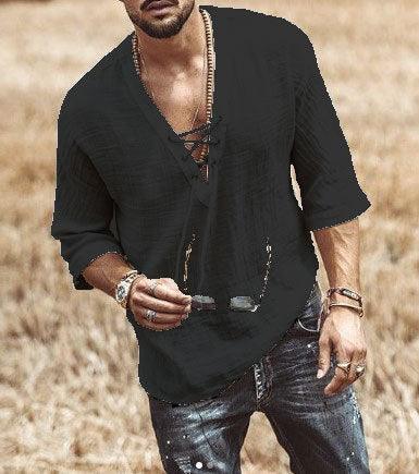 Boho Loose Linen Shirt Shirts - The Burner Shop