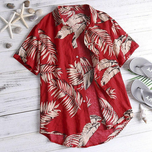 Boho Loose Tropical Printed Shirts Shirts - The Burner Shop