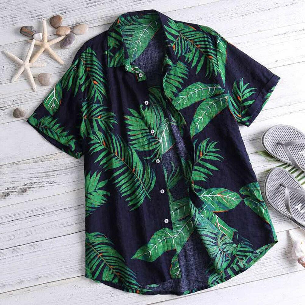 Boho Loose Tropical Printed Shirts Shirts - The Burner Shop