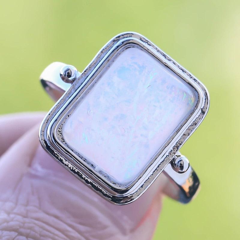 Boho Moonstone Healing Crystal Ring Rings - The Burner Shop