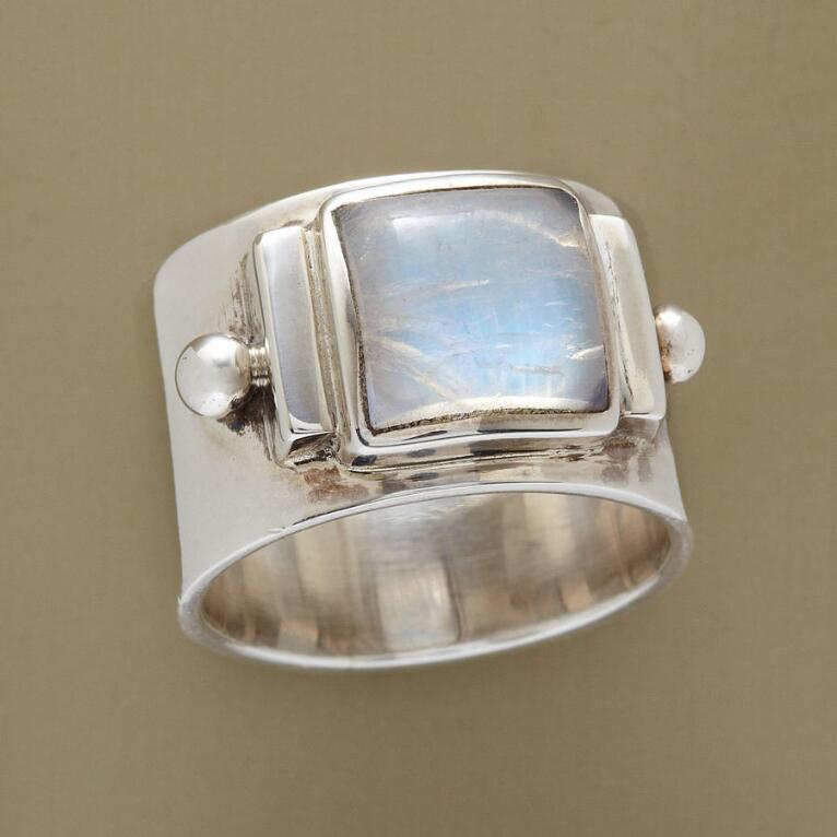 Boho Moonstone Healing Crystal Ring Rings - The Burner Shop