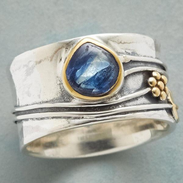 Boho Moonstone Healing Crystal Ring Rings - The Burner Shop