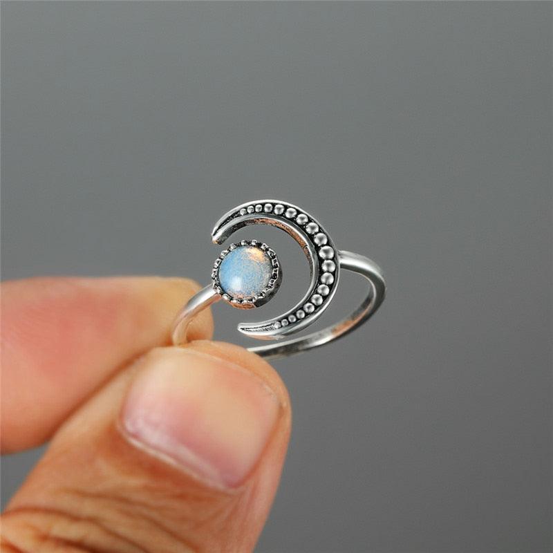 Boho Moonstone Vintage Ring rings - The Burner Shop