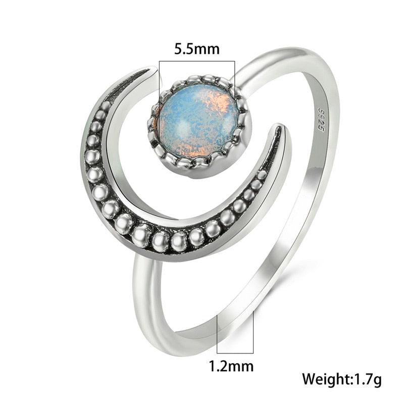 Boho Moonstone Vintage Ring rings - The Burner Shop