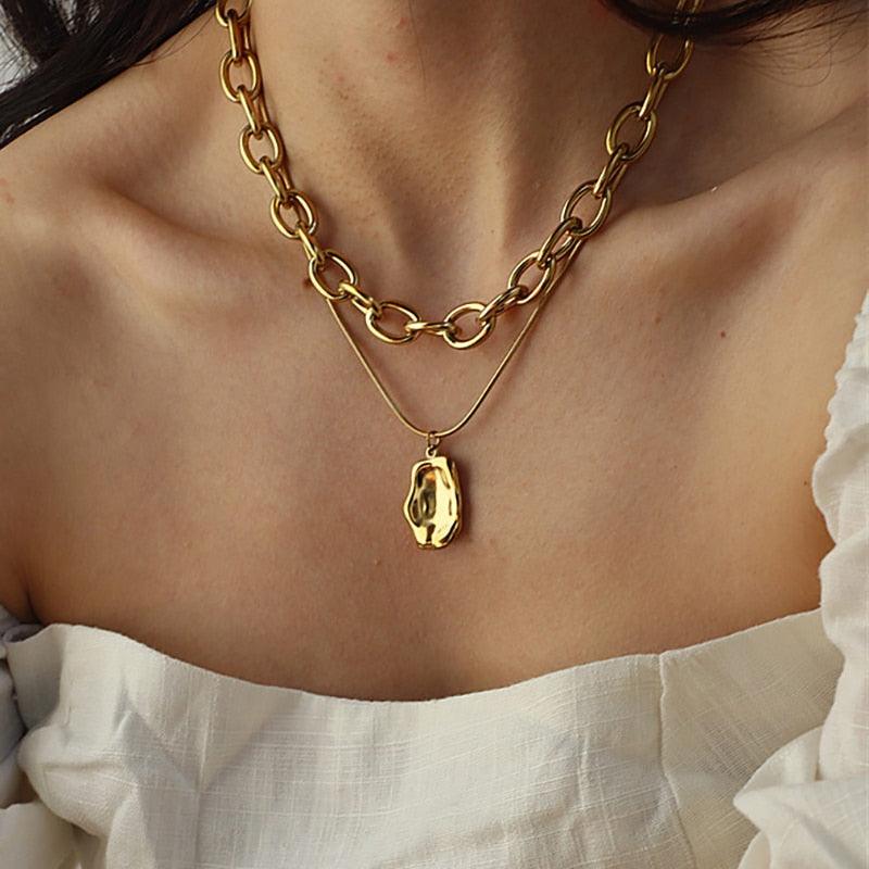 Boho Multi Layered Coin Pendant Necklaces Necklaces - The Burner Shop