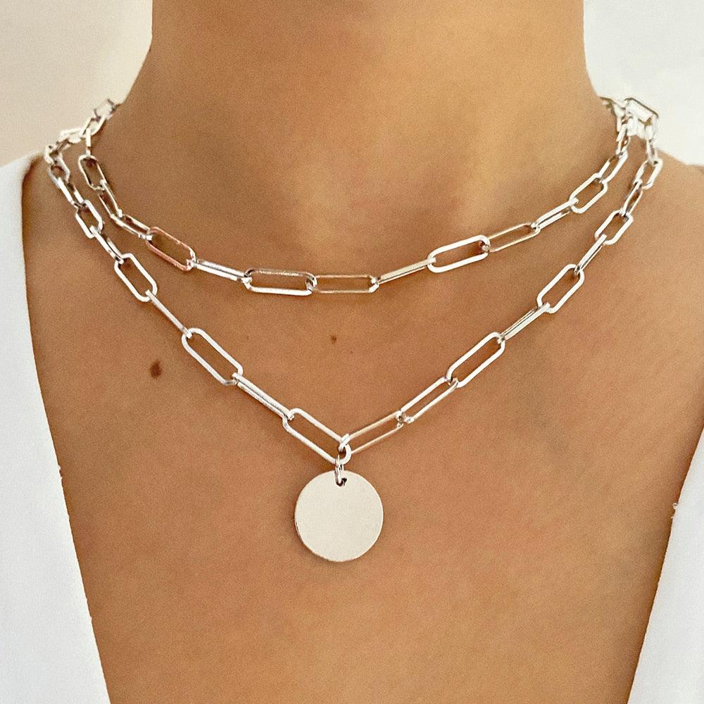 Boho Multi Layered Coin Pendant Necklaces Necklaces - The Burner Shop