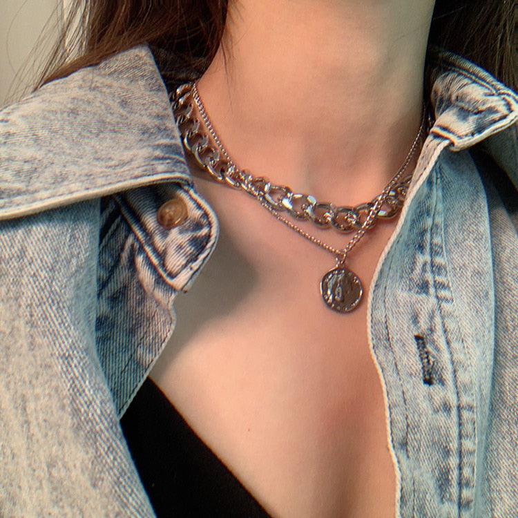 Boho Multi Layered Coin Pendant Necklaces Necklaces - The Burner Shop