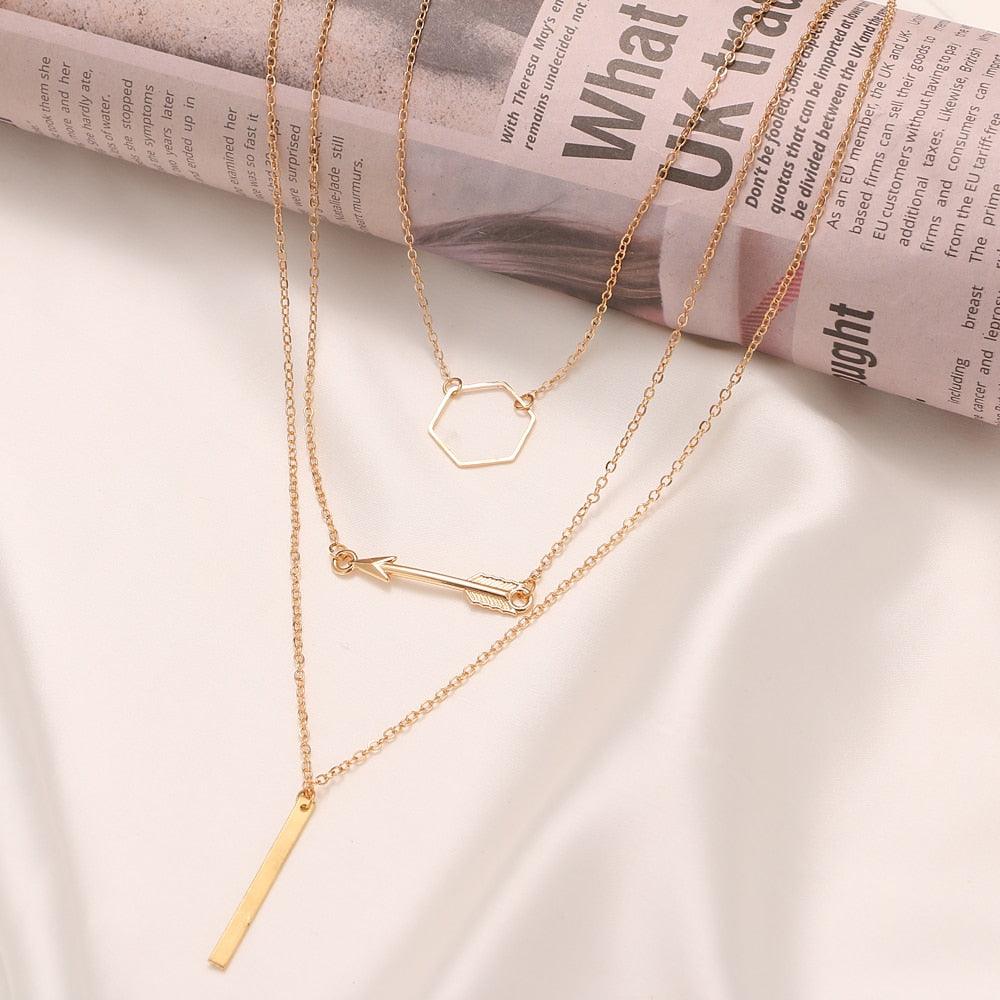 Boho Multi Layered Coin Pendant Necklaces Necklaces - The Burner Shop