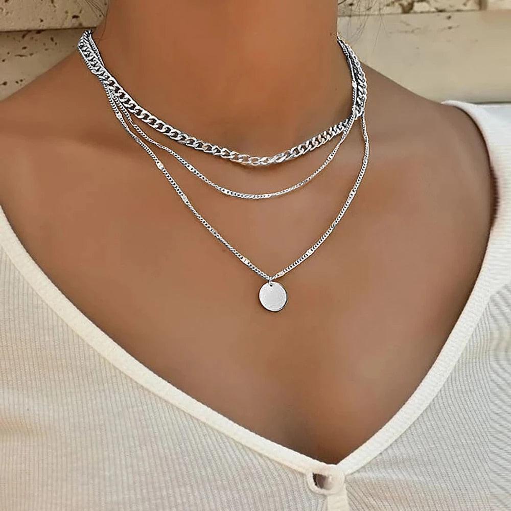 Boho Multi Layered Coin Pendant Necklaces Necklaces - The Burner Shop