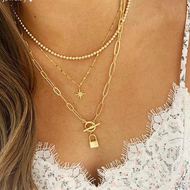 Boho Multi Layered Coin Pendant Necklaces Necklaces - The Burner Shop