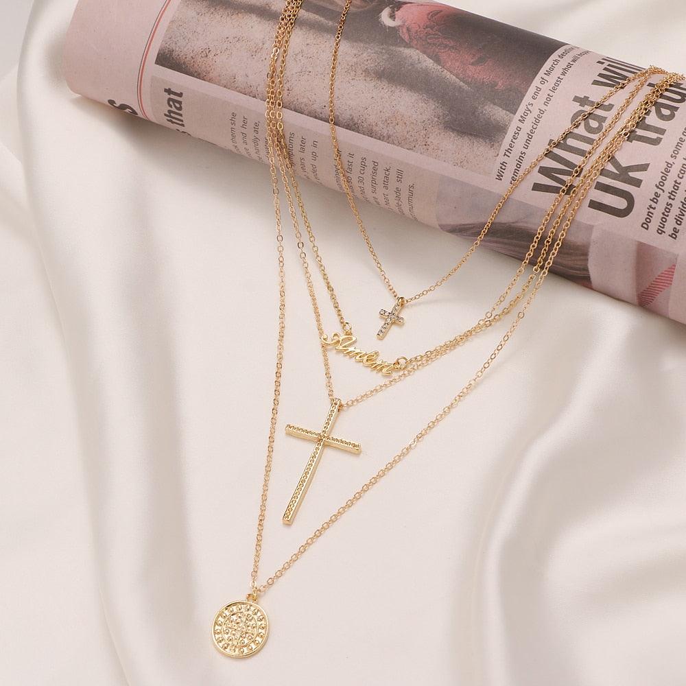 Boho Multi Layered Coin Pendant Necklaces Necklaces - The Burner Shop
