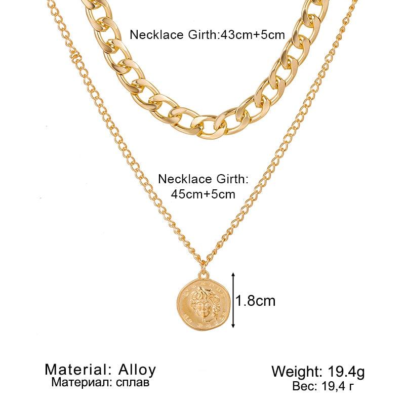 Boho Multi Layered Coin Pendant Necklaces Necklaces - The Burner Shop
