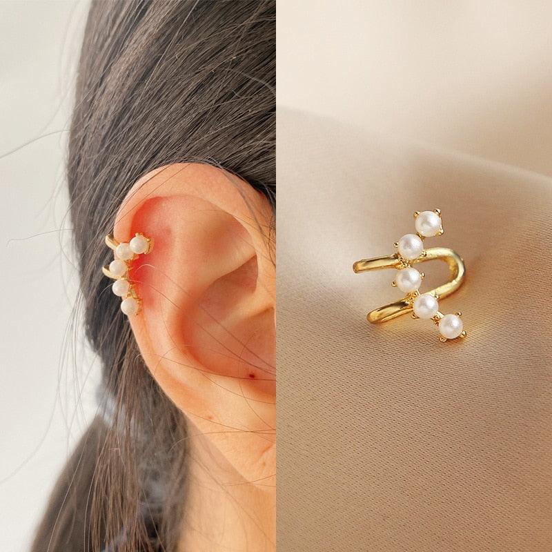 Boho Multilayer Long Tassel Ear Cuff Earrings - The Burner Shop