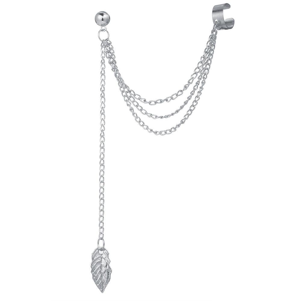 Boho Multilayer Long Tassel Ear Cuff Earrings - The Burner Shop