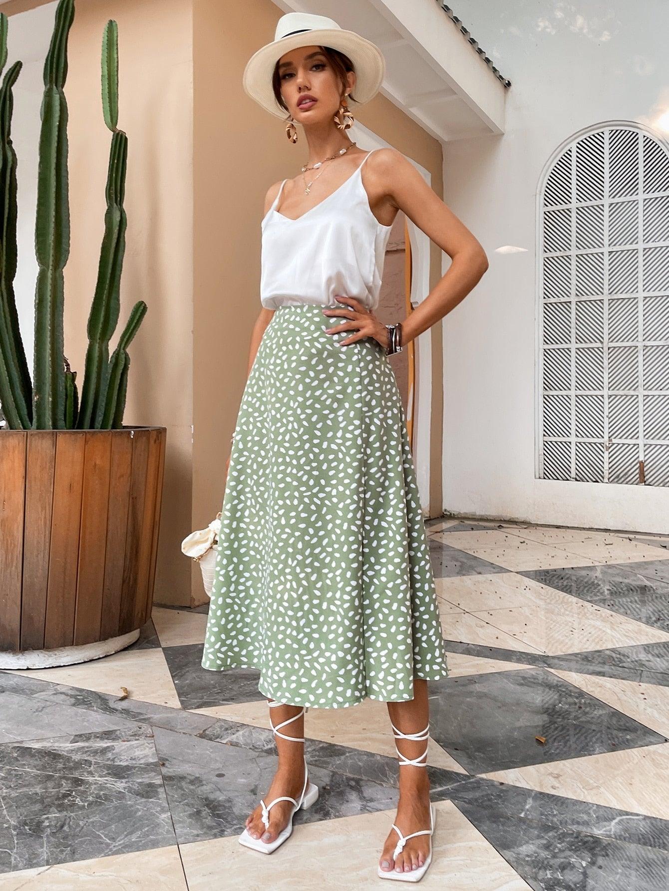 Boho Split Thigh Skirt Skirts - The Burner Shop