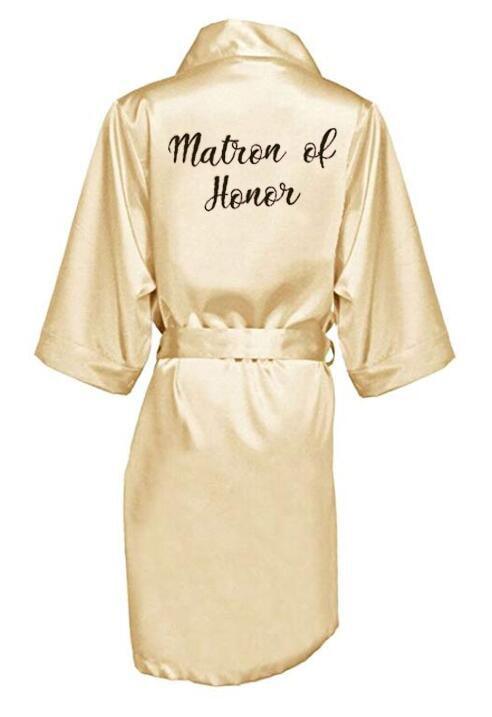 Bridal Shower Robes with Embroidery Robes - The Burner Shop