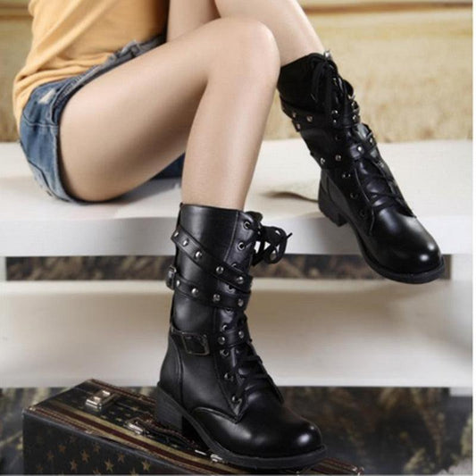 Buckle Military Combat Winter Boots Boots - The Burner Shop
