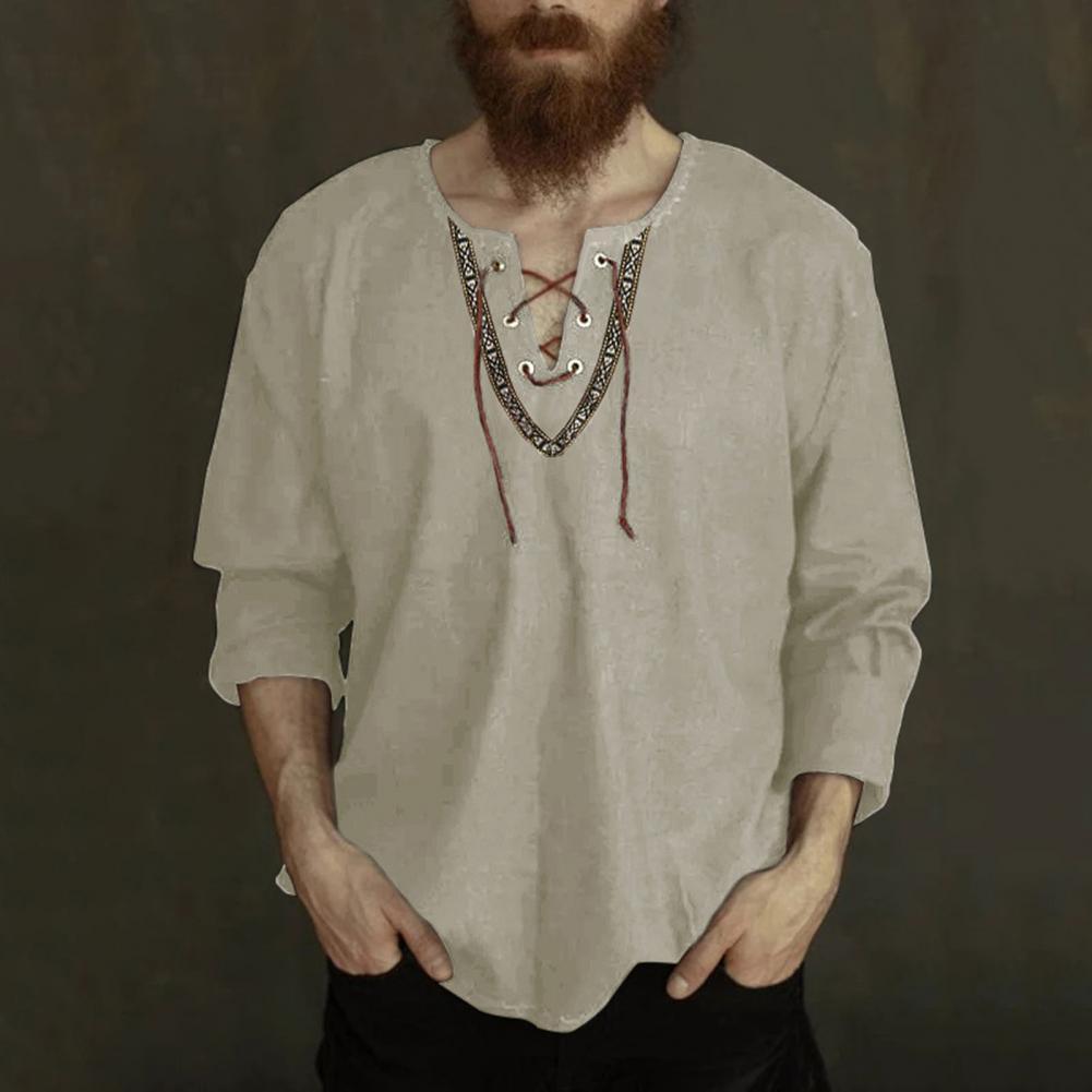 Casual Long Sleeve Shirt with Laces Shirts - The Burner Shop