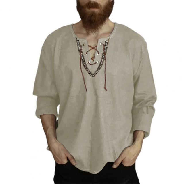 Casual Long Sleeve Shirt with Laces Shirts - The Burner Shop