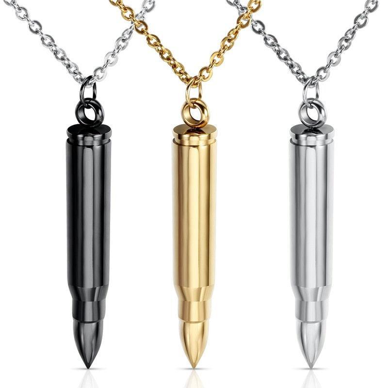 Chain Necklace with Bullet Pendant Necklaces - The Burner Shop